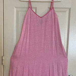 Women NWOT GAP washed pink sleeveless long / maxi dress